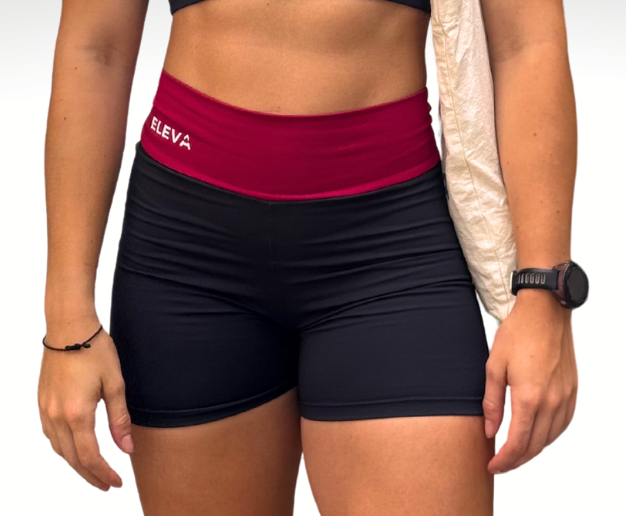 Shorts basic Preto/Wine